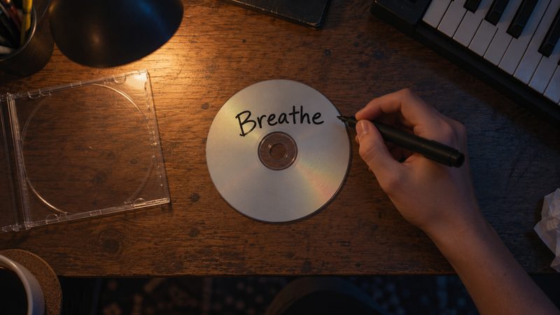 Breathe written on the CD in marker